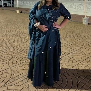 Mirror work lehenga choli